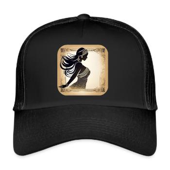 Danseuse orientale mystique - Casquette trucker  - noir/noir - Devant