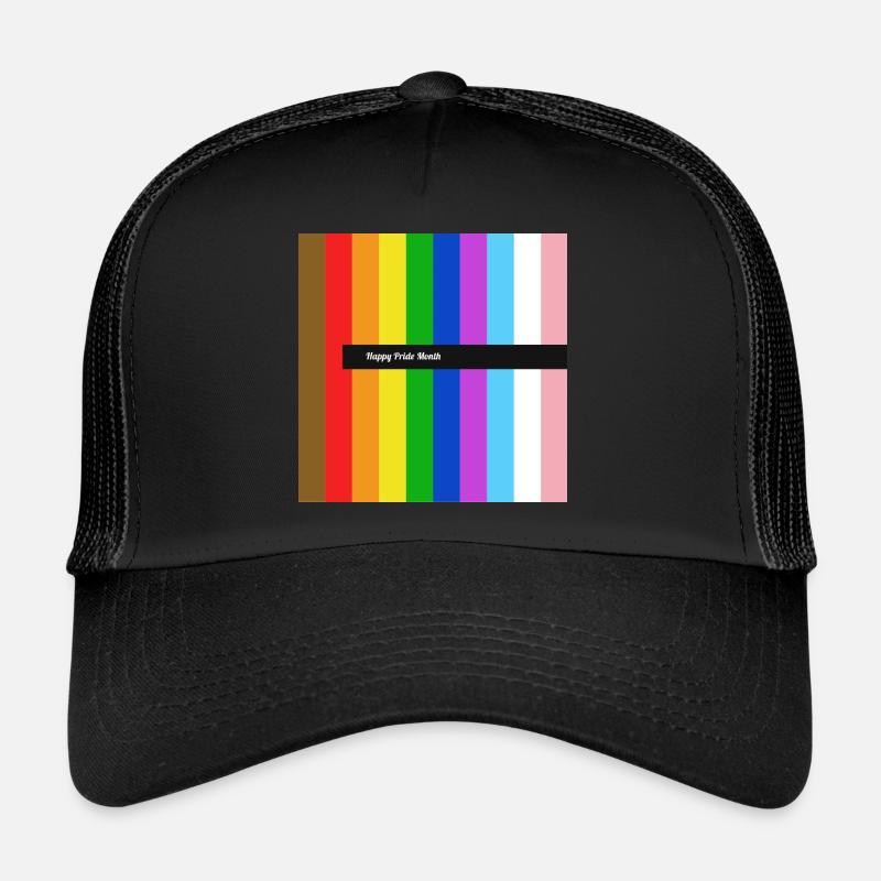 Pride Rainbow Happy Pride Trucker Cap