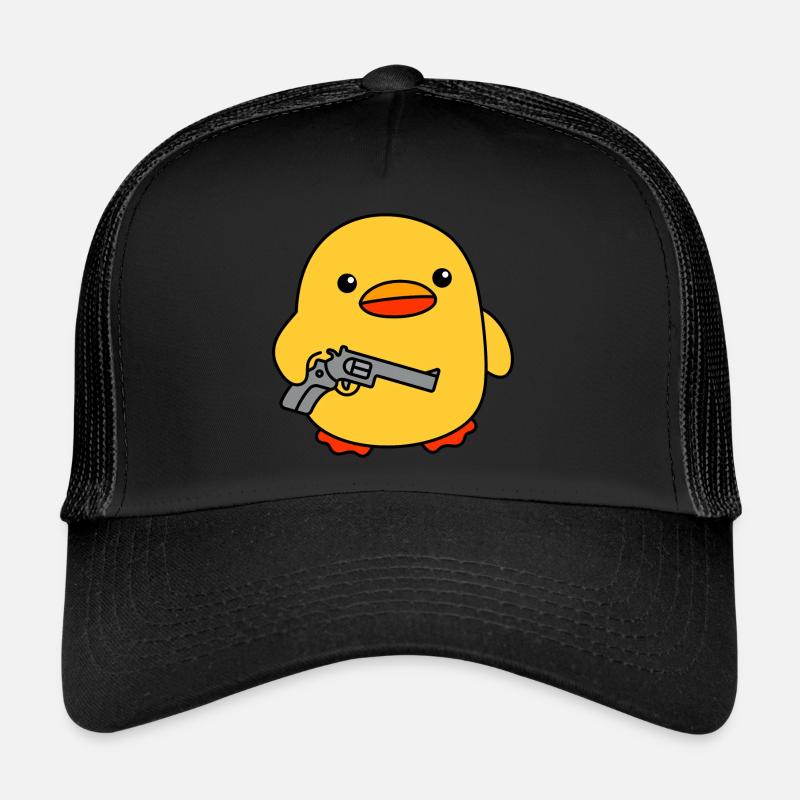Baby Duck with Gun Ducks Chicks Ducklings Trucker Cap
