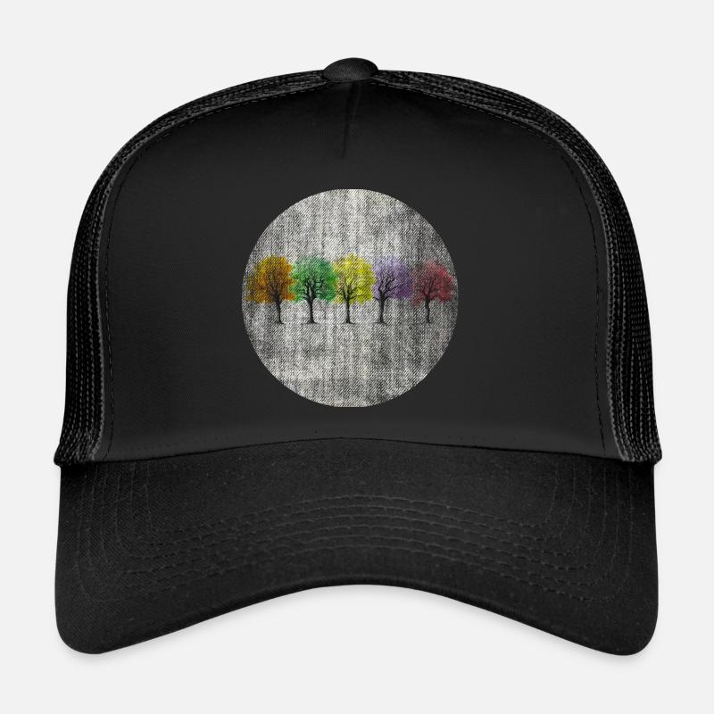 Bunte Bäume retro bunt Trucker Cap