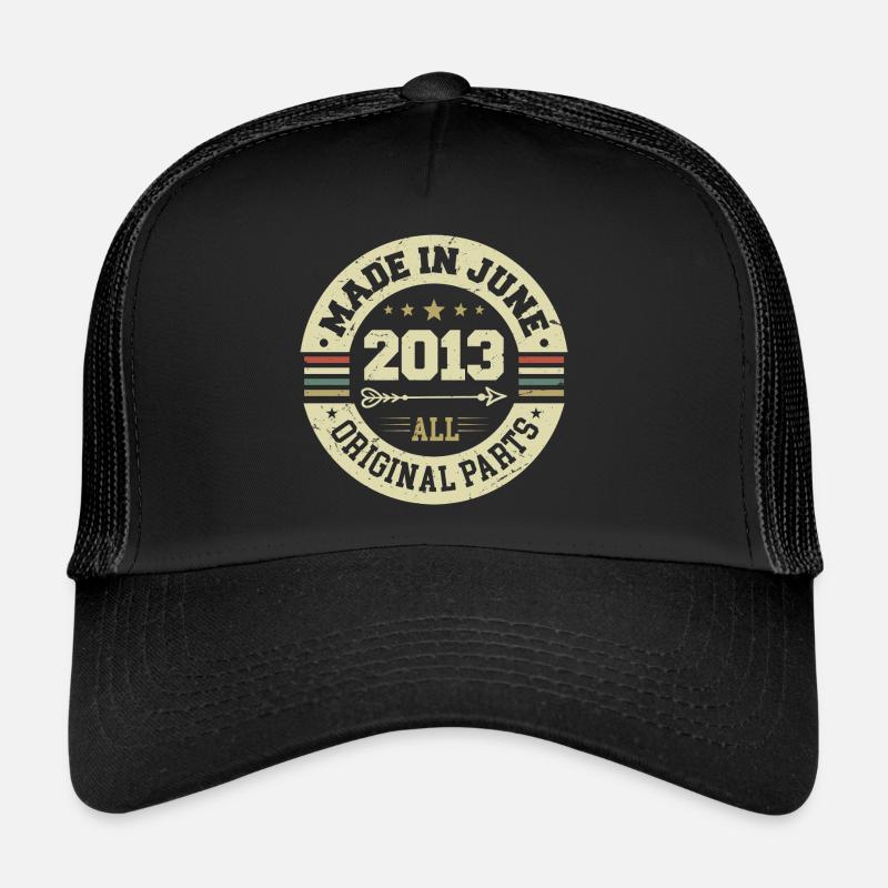 Juni 2013 Geburtstagsgeschenk Juni 2013 Juni 2013 - Trucker Cap - Schwarz/Schwarz