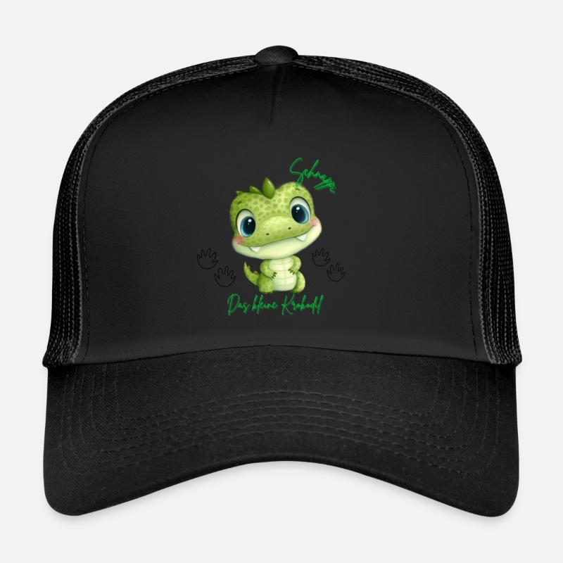 Schnappi - Trucker Cap - Schwarz/Schwarz