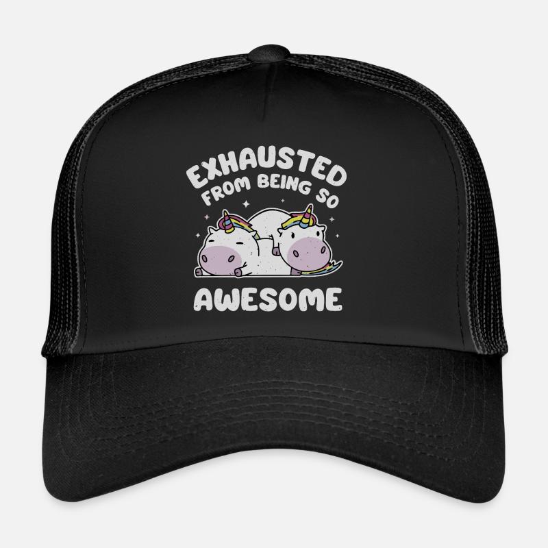 Erschöpft davon, so großartig zu sein - Trucker Cap - Schwarz/Schwarz