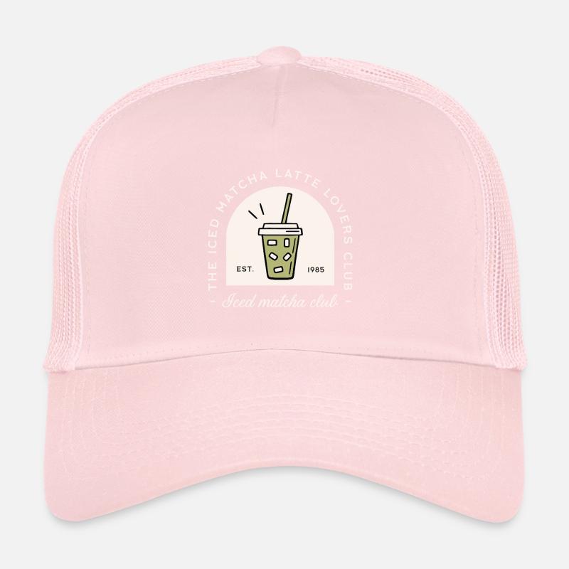 Iced matcha latte boisson japonaise humour Casquette trucker 