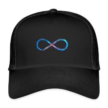Lemniskate Infinity Symbol Lying Eight 8 - Trucker Cap - black/black - Front