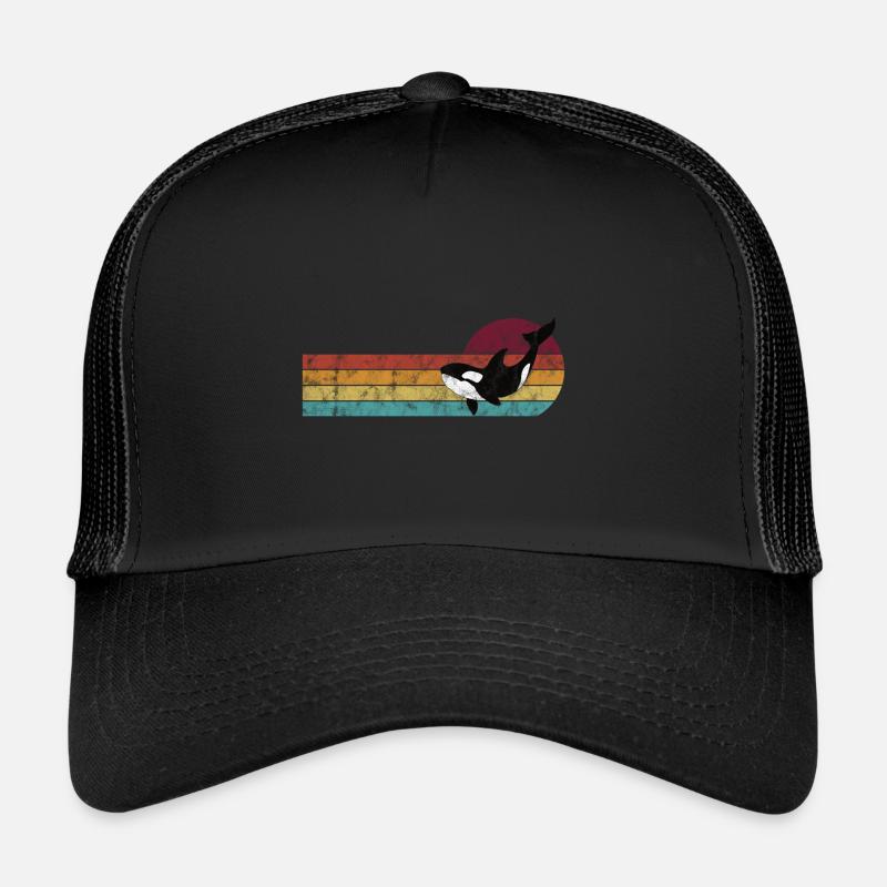 Orque orque orque cadeau baleine rétro océan Casquette trucker 