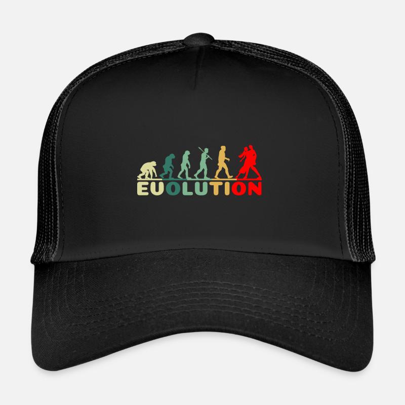 Tango Tanz Tanzen Evolution Retro für Tanzpaar - Trucker Cap - Schwarz/Schwarz