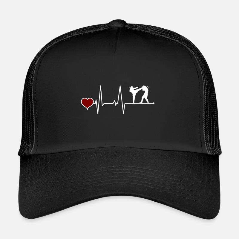 Muay Thai Boxe rythme cardiaque Casquette trucker 