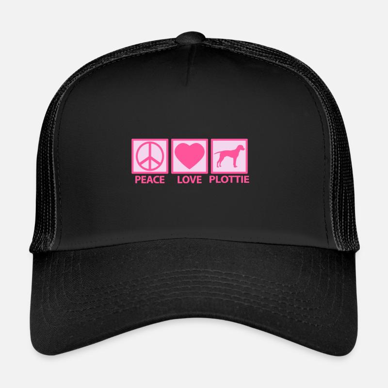 Plott Hound Plotthound Maman Mama Rose Peace Love Casquette trucker 