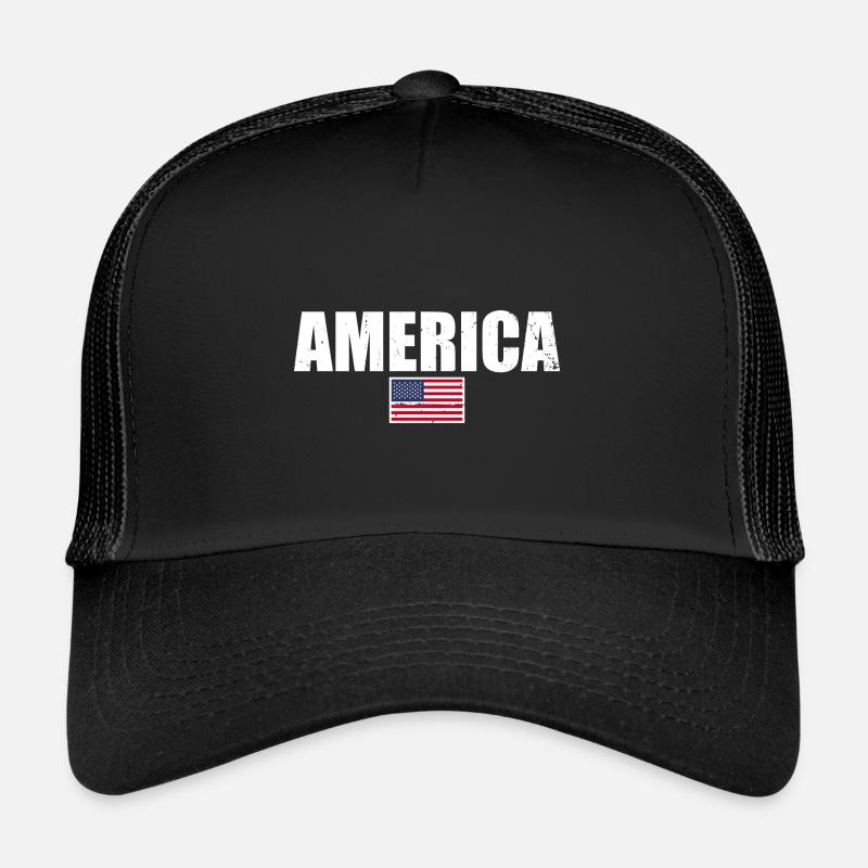 Amérique Drapeau américain États-Unis Casquette trucker 