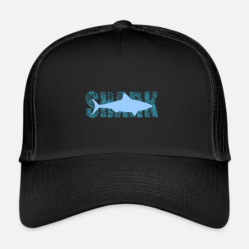 shark - Trucker Cap - Schwarz/Schwarz