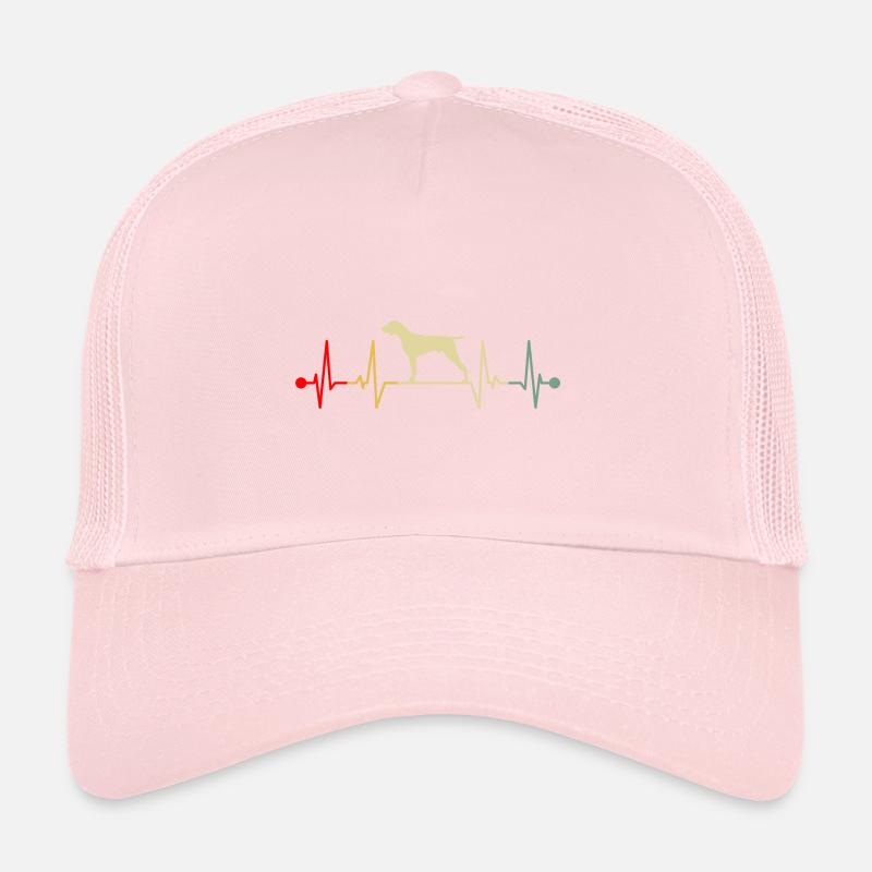 Anglais Anglais Pointer Heartbeat Vintage Casquette trucker 