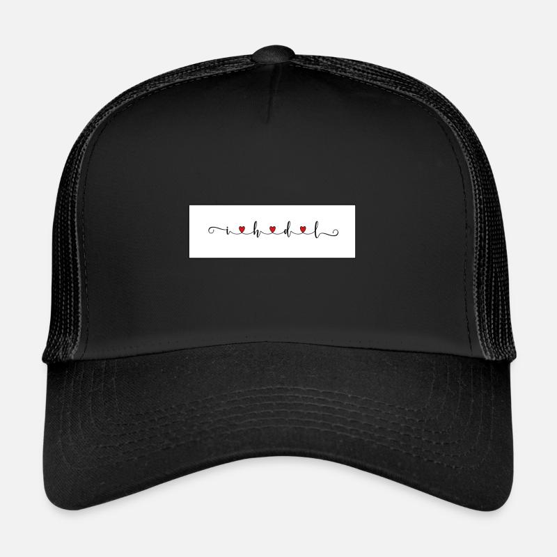 Ich hab dich lieb - Trucker Cap - Schwarz/Schwarz