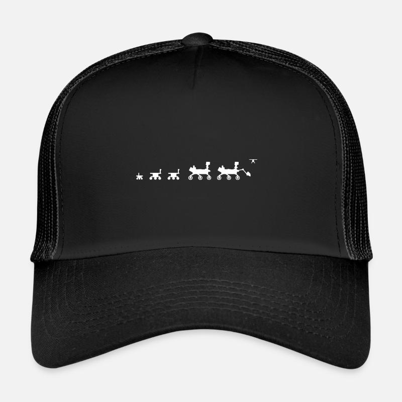 Mars Rover Evolution - Casquette trucker  - noir/noir