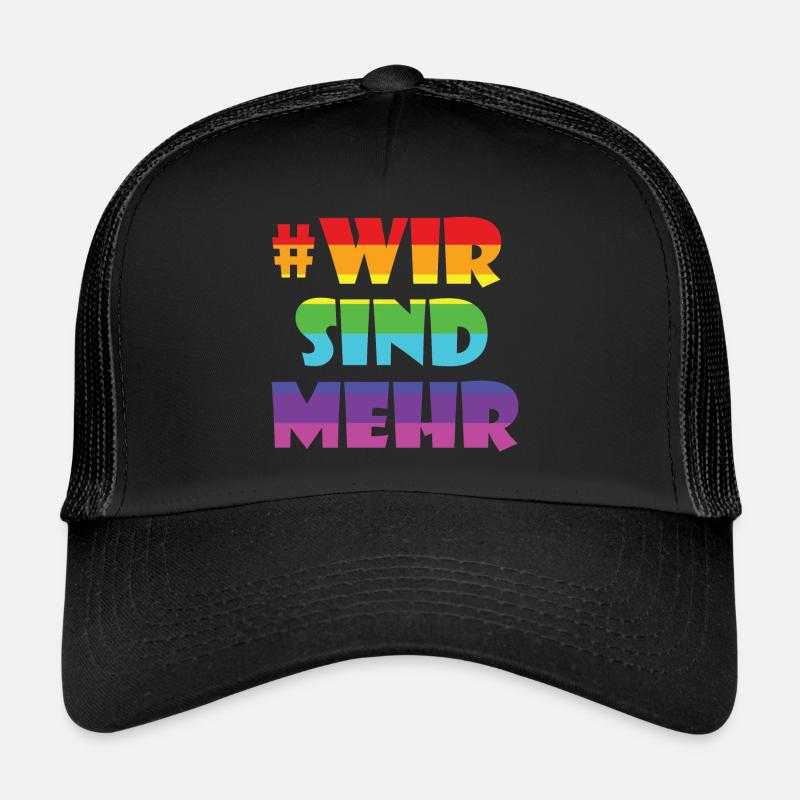 Wir sind mehr - Trucker Cap - Schwarz/Schwarz