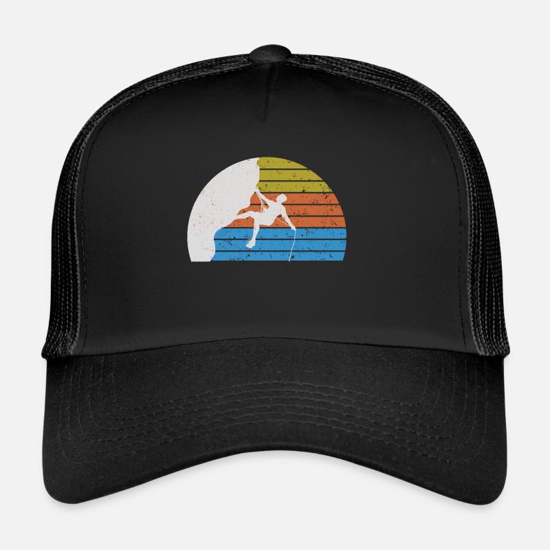 Felskletterer für Kletter Freunde - Trucker Cap - Schwarz/Schwarz