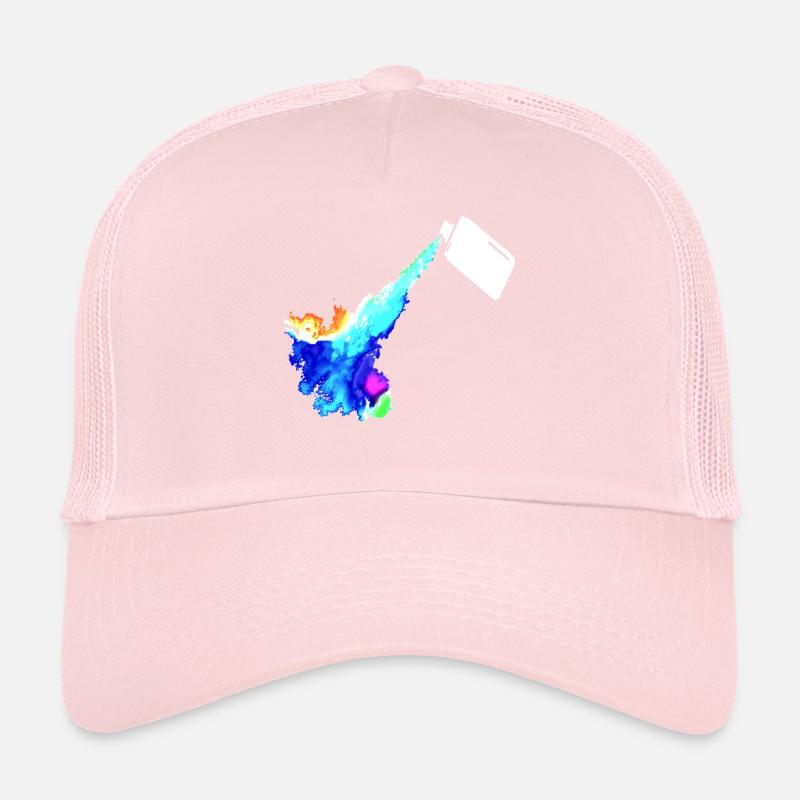 Spray can graffiti art in colorful Trucker Cap
