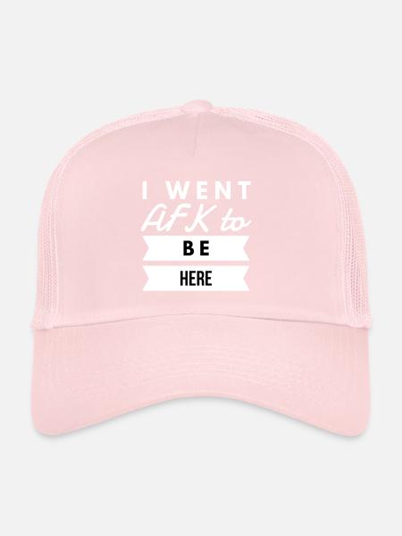 Je suis allé AFK pour être ici Gamer Gaming - Casquette trucker  - rose pâle - Devant