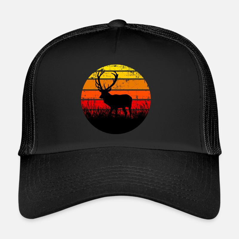 Deer forest animal sunset Trucker Cap