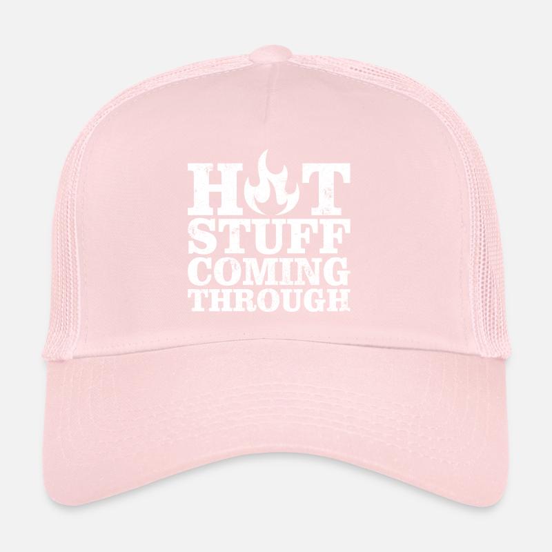 HOT STUFF BBQ GRILL GRILL SAYINGS GAME MOTIF Trucker Cap