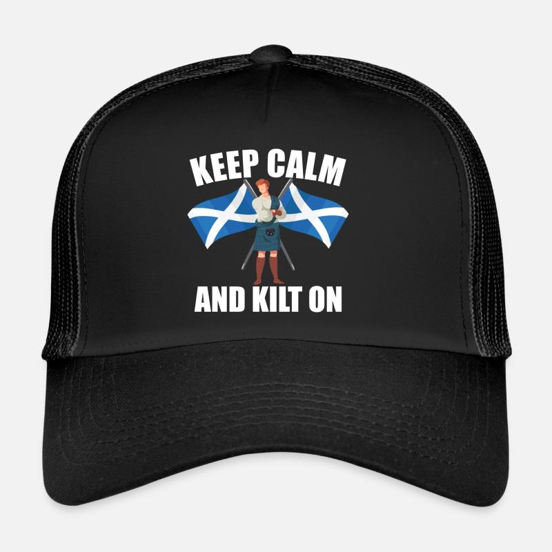 Keep Calm And Kilt On For A Kilt Guy Trucker Cap