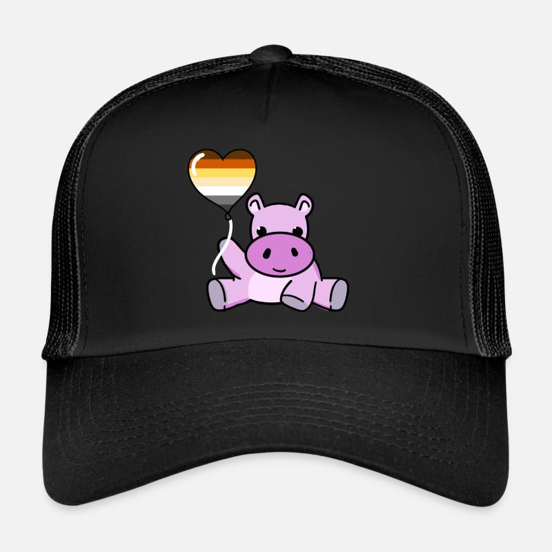 Hippo Balloon Gay Bear Pride Casquette trucker 