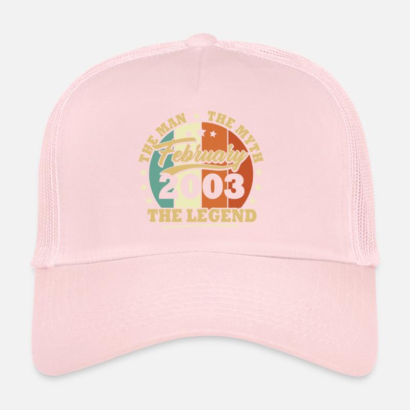Février 2003, 20 Ans Anniversaire garçon et fille Casquette trucker 