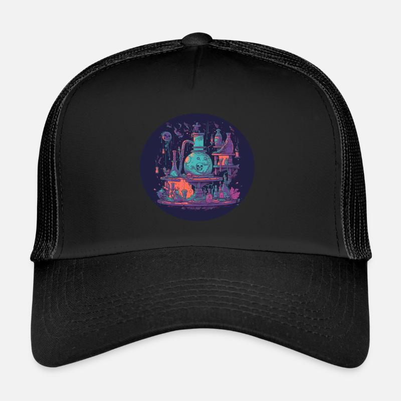 Laboratoire d’Alchimiste Magique avec Filets, Bouteilles Casquette trucker 