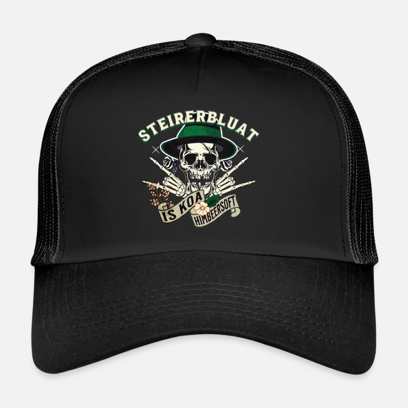 Steirerbluat Is Koa Himbeersoft Trachten Slogan Trucker Cap