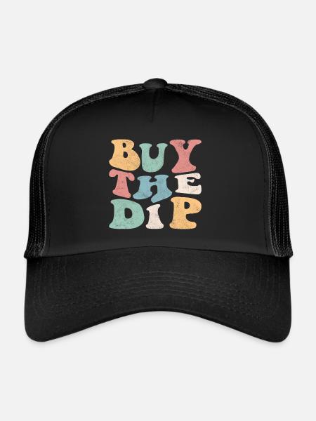 Achetez la trempette! rétro coloré - Casquette trucker  - noir/noir - Devant