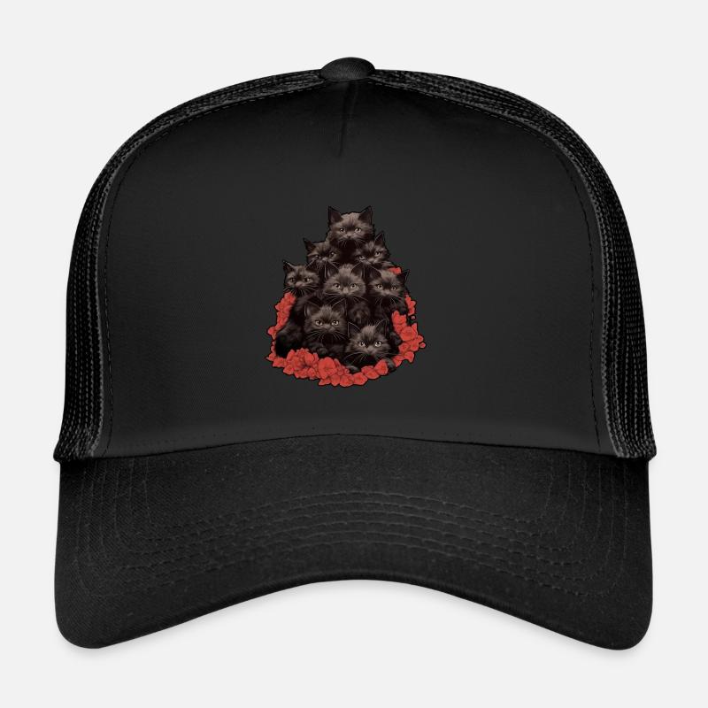 Black cats Trucker Cap