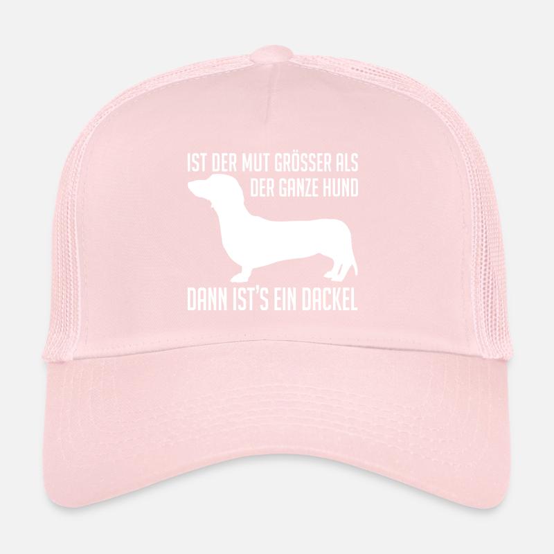 Mutiger Dackel Dackelsilhouette lustiger Spruch Trucker Cap