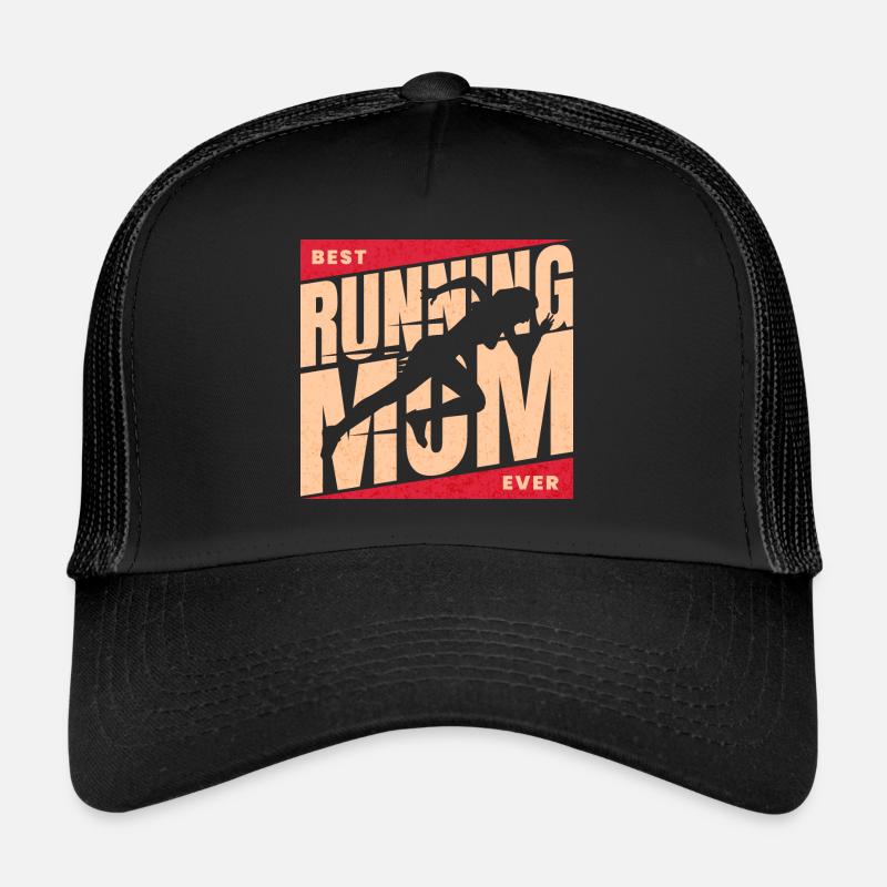 Maman Coureuse Marathon Meilleure Maman Runner Casquette trucker 