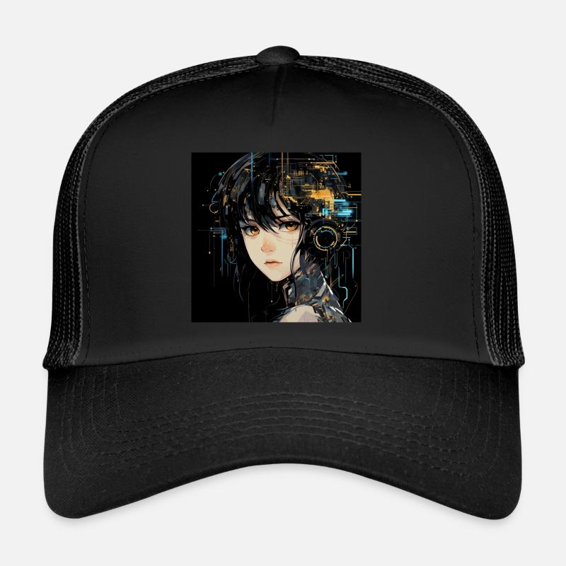 Anime Augen Digital Trucker Cap