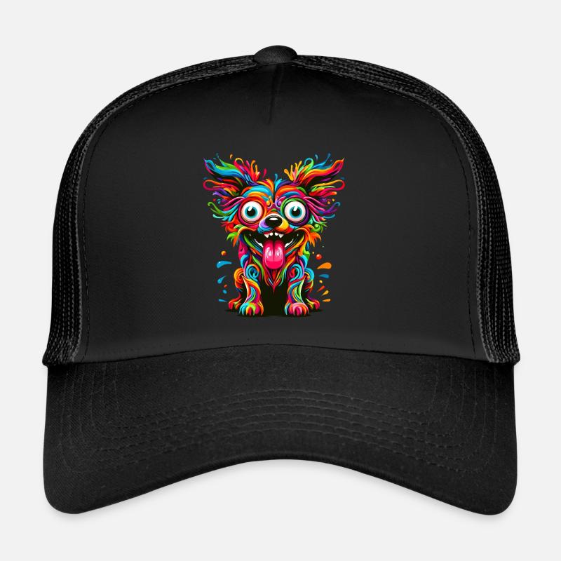 CHIEN FOU COLORÉ COLORÉ ARC-EN-CIEL BLOB Casquette trucker 