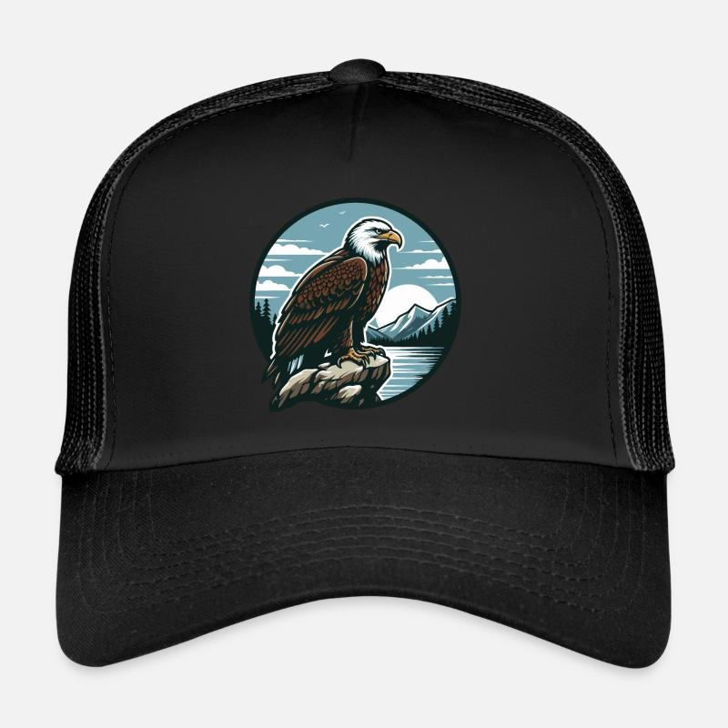 AIGLE, OISEAU DE PROIE, FAUCON, CHASSEUR, VOL, MAJESTÉ, PLUME Casquette trucker 