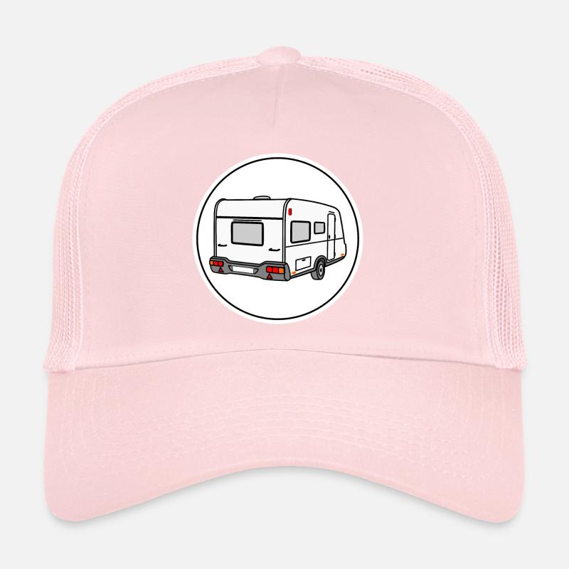 Caravane avec logo rond blanc Casquette trucker 