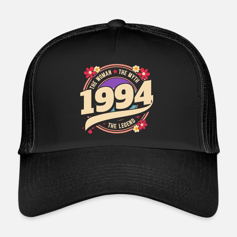 Jahr 1994 30-jähriges Jubiläum der Legende - Trucker Cap - Schwarz/Schwarz