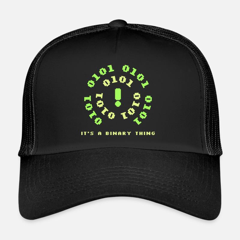 Binary design - Trucker Cap - black/black