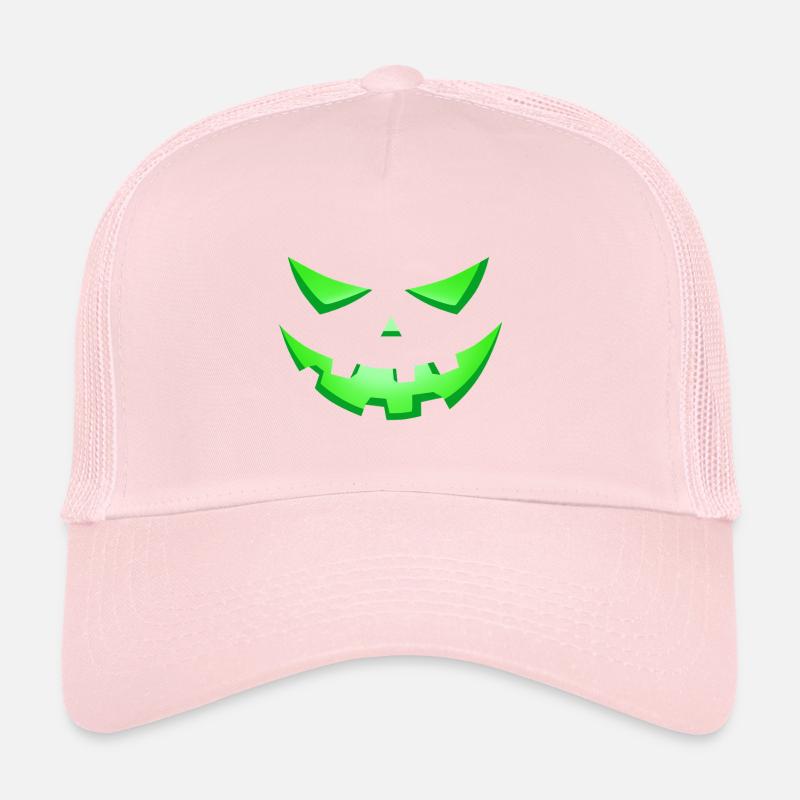 yeux vert monstre, visage effrayant halloween Casquette trucker 