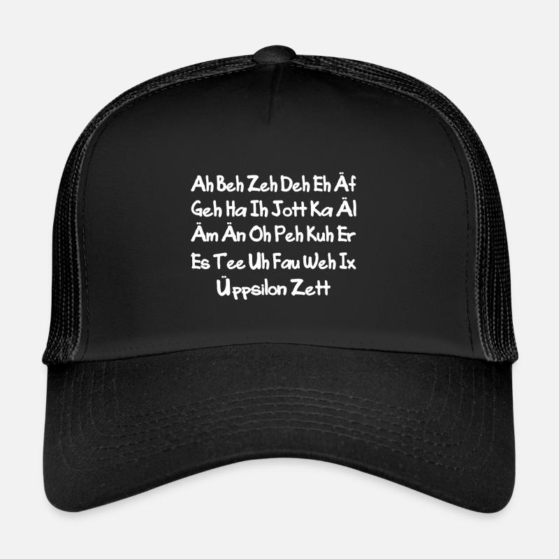The New Alphabet - Trucker Cap - Schwarz/Schwarz