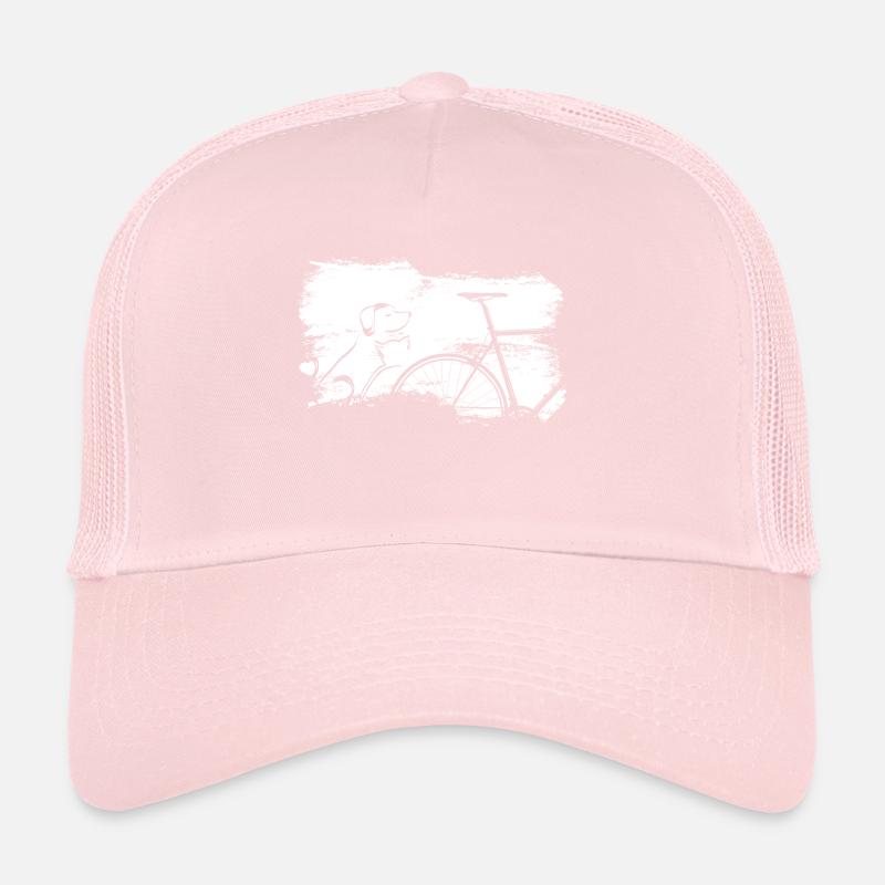 Vélo de course avec chien chat Casquette trucker 