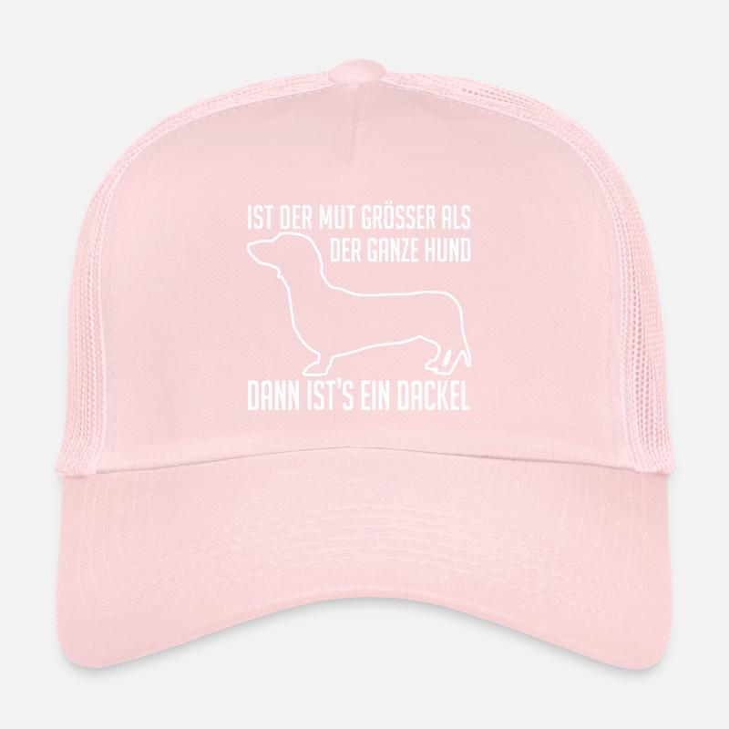 Mutiger Dackel Dackelsilhouette und Spruch Trucker Cap