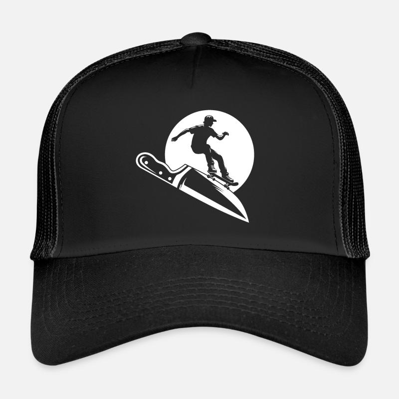 The Intrepid Skateboarder - Trucker Cap - black/black