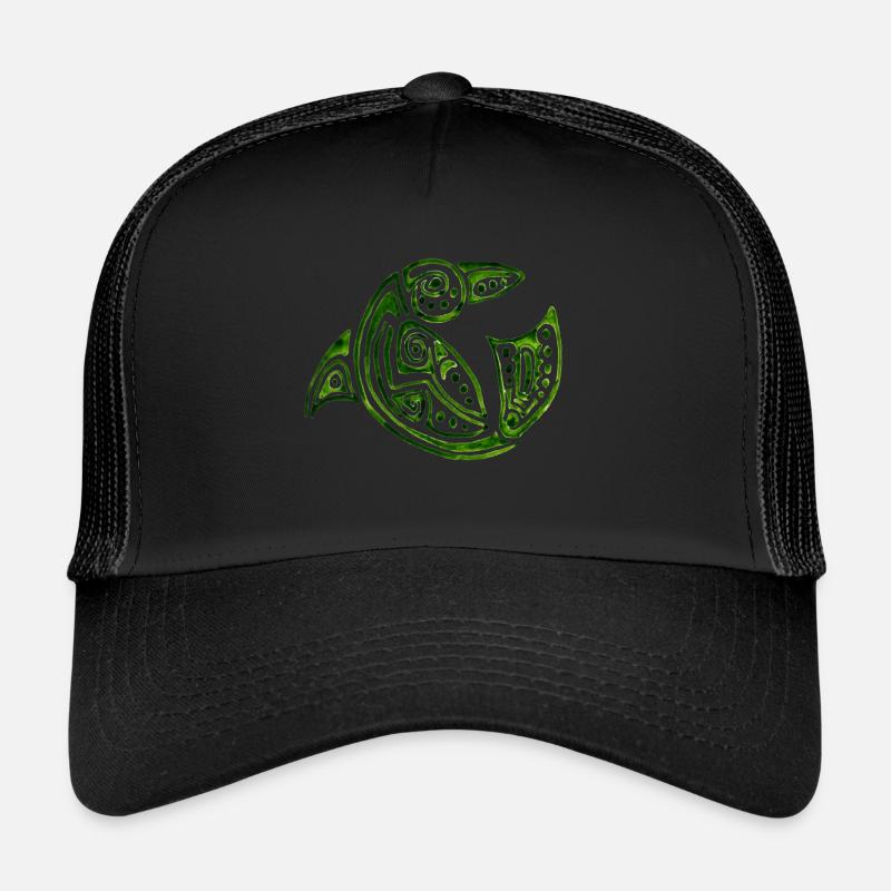 green dolphin - Trucker Cap - black/black