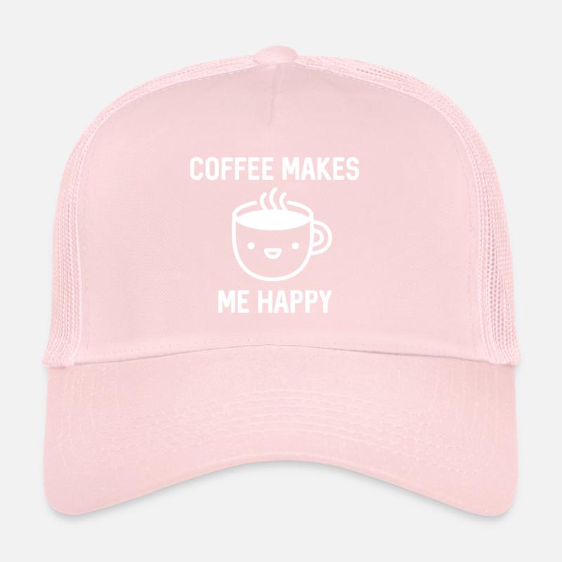 Le café me rend heureux Casquette trucker 