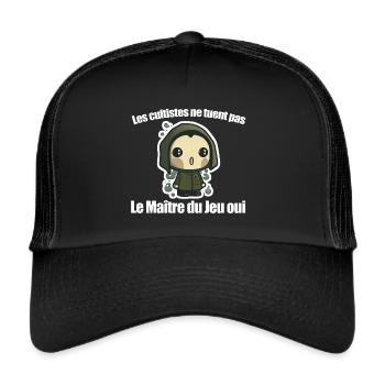 jdr maitre du jeu 4 - Casquette trucker  - noir/noir - Devant