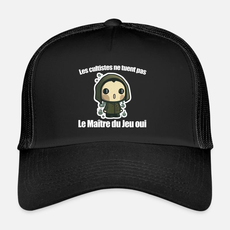 jdr maitre du jeu 4 - Casquette trucker  - noir/noir