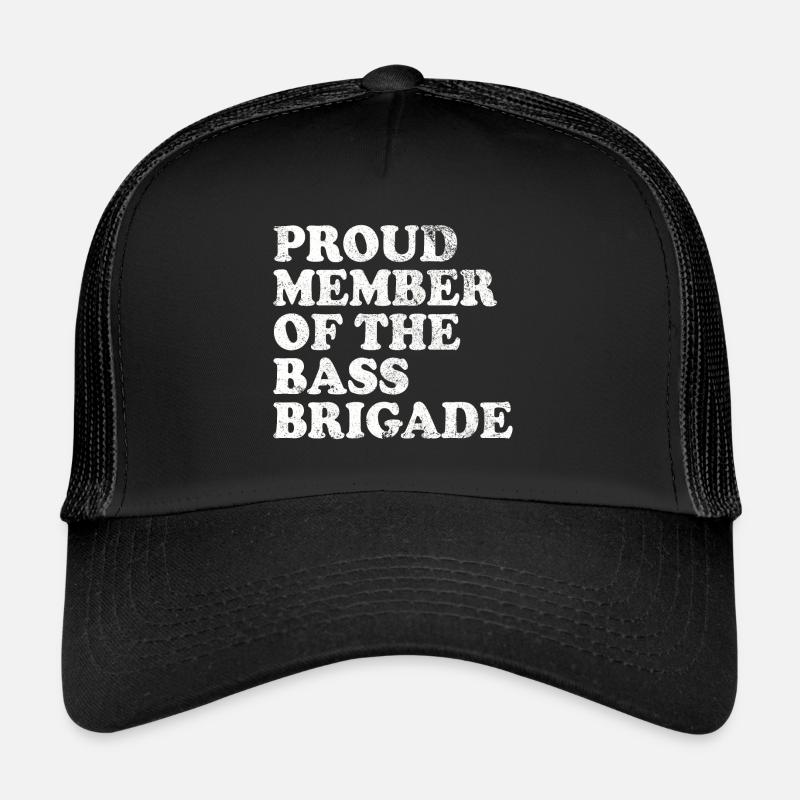 Fier membre de la brigade de l’achigan - blanc Casquette trucker 