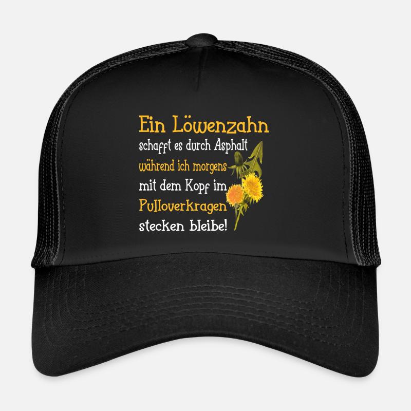 Ein Löwenzahn - Trucker Cap - Schwarz/Schwarz
